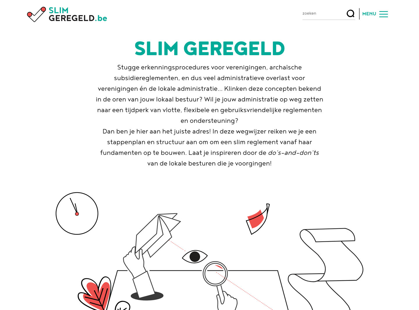 Homepage of Slim Geregeld.