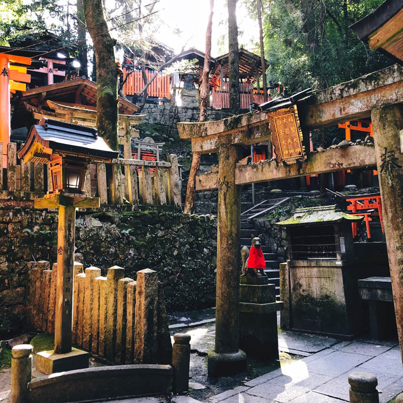 The Kumatakasha shrine, up the mountain at Fushimi Inari Shrine in Kyoto, Japan.