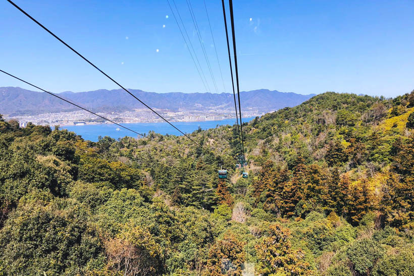 Looking over the island in our cable car.