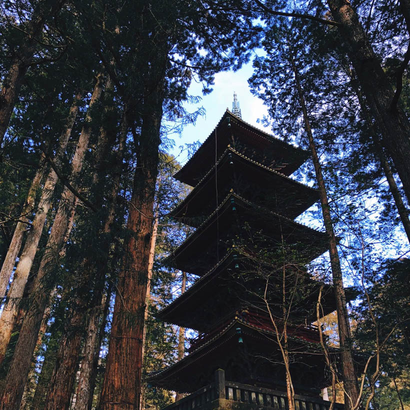 The Gojunoto (five-story pagoda) of the Toshogu Shrine in Nikko, Japan.