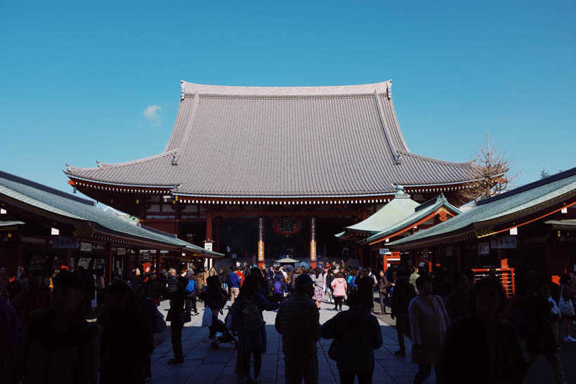 The main building of the Senso-ji temple in Asakusa in Tokyo, Japan.