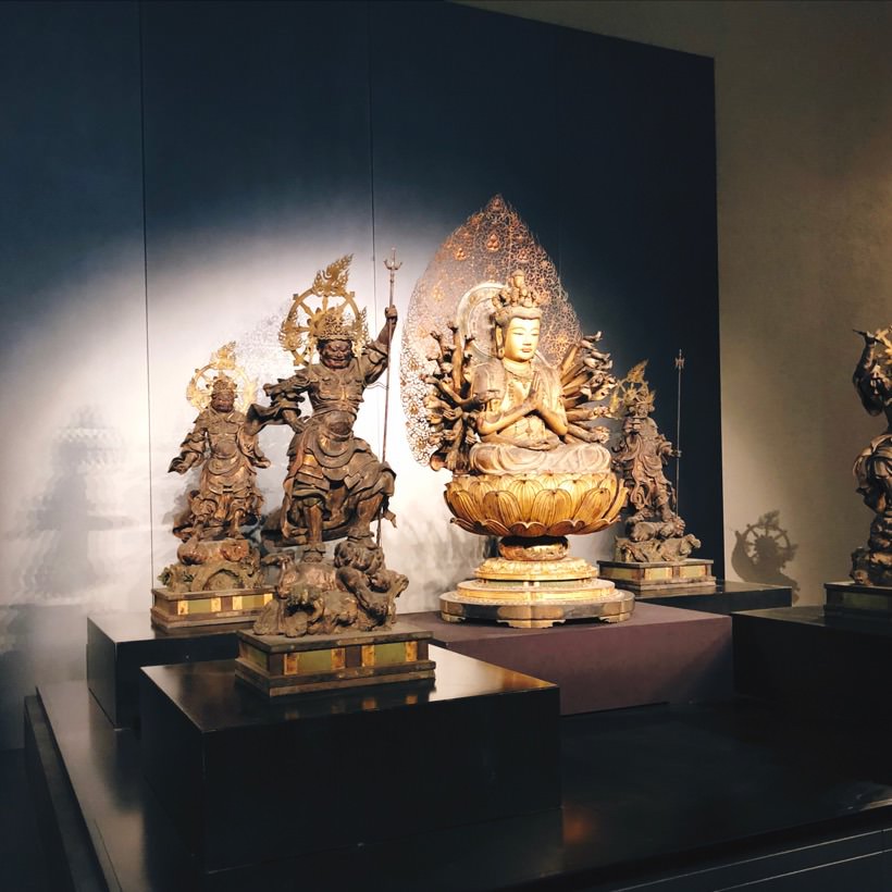 Religious sculptures in the Tokyo National Museum in Japan.