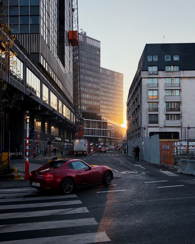 A road near Saint-Catherine in Brussels.