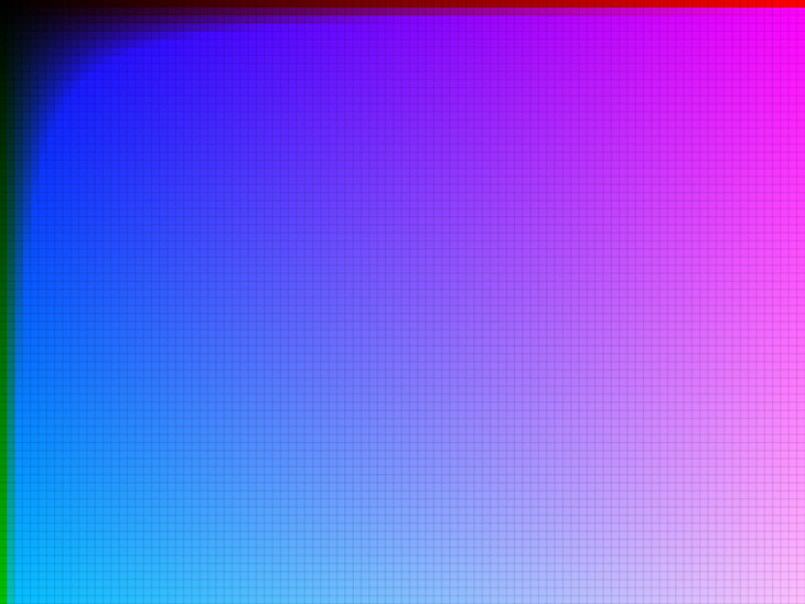 A gradient generated with a small mathematical equation, made with NodeBox.