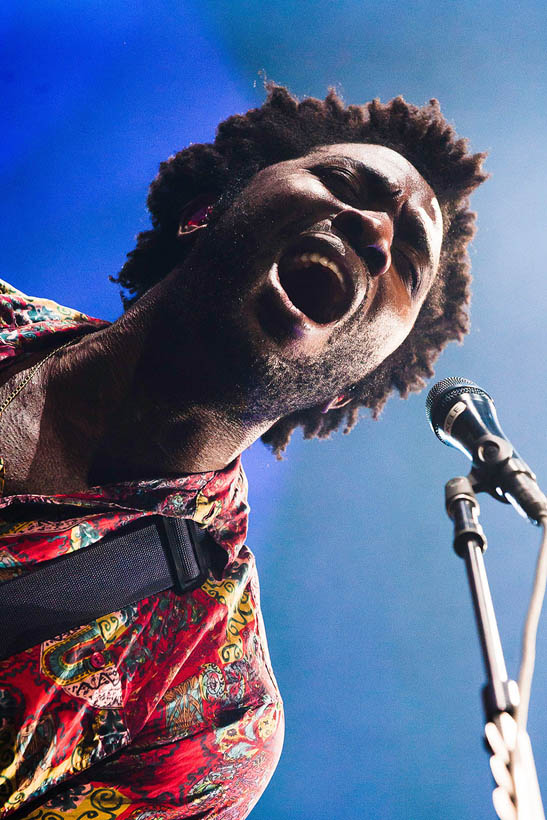 Bloc Party live op Rock Werchter Festival in België op 4 juli 2013