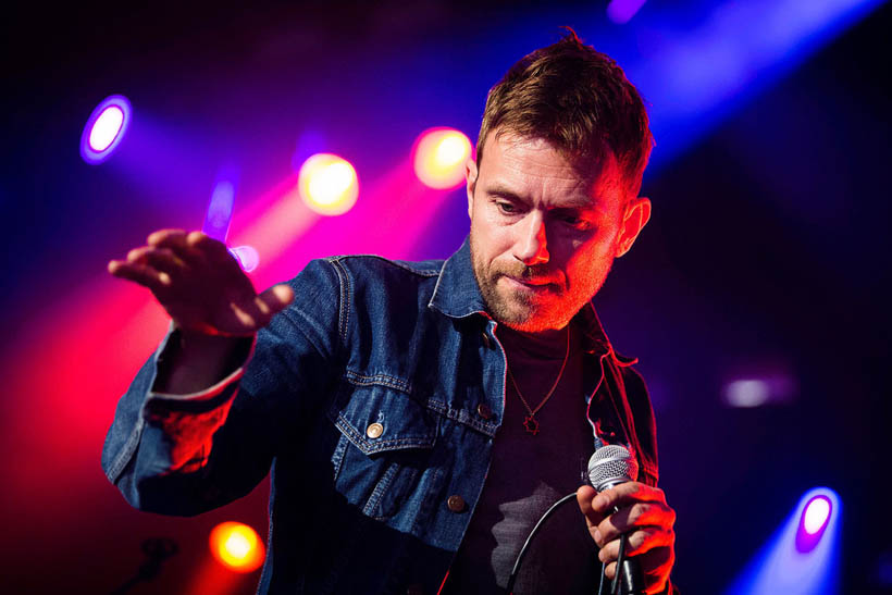 Damon Albarn live op Rock Werchter Festival in België op 3 juli 2014