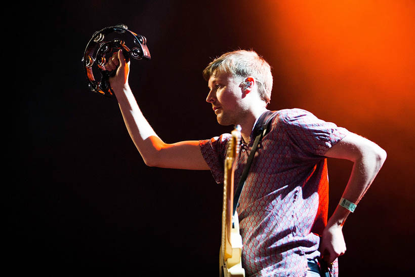 Django Django live at Rock Werchter Festival in Belgium on 6 July 2013