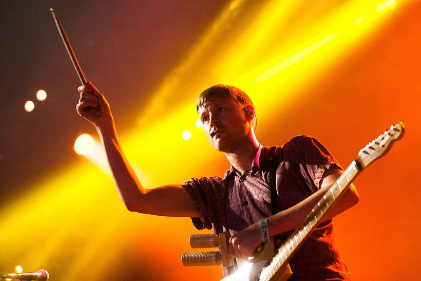 Django Django live at Rock Werchter Festival in Belgium on 6 July 2013