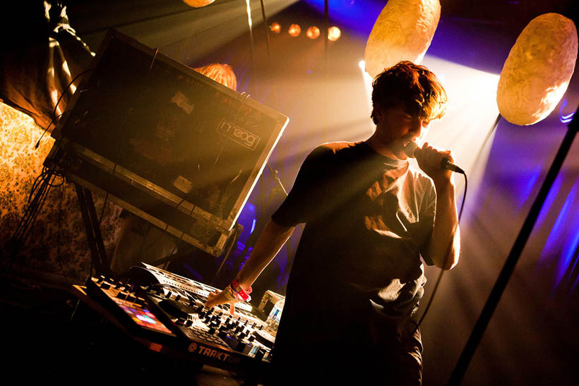 Doldrums live at the ABClub in the Ancienne Belgique in Brussels, Belgium on 7 November 2012