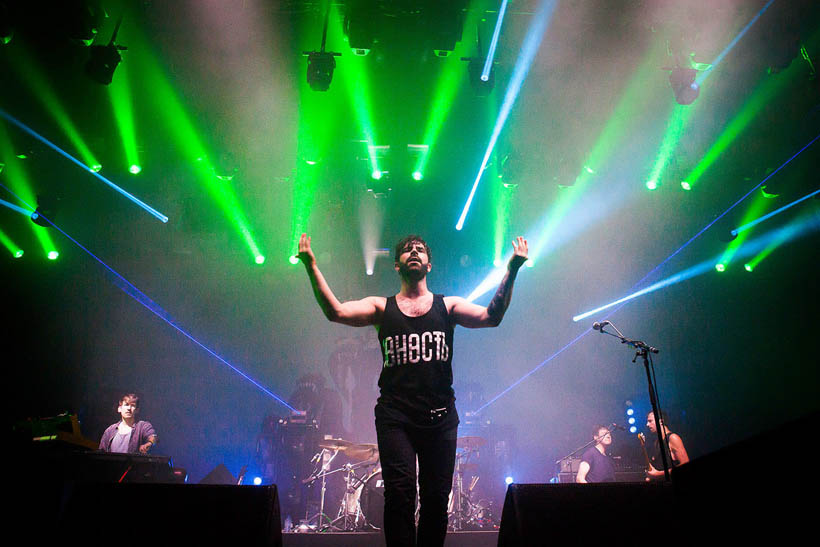 Foals live op Rock Werchter Festival in België op 6 juli 2014