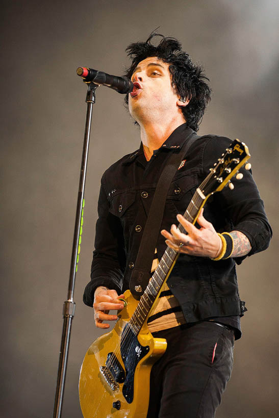 Green Day live op Rock Werchter Festival in België op 4 juli 2013