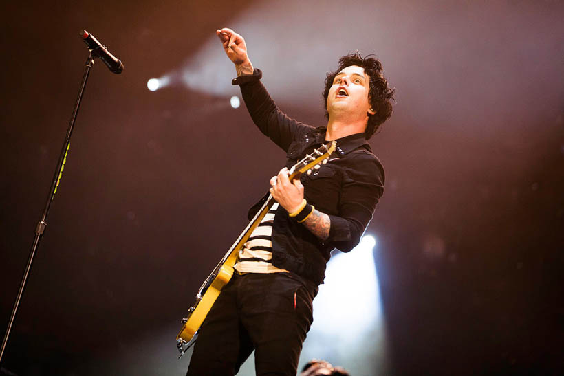 Green Day live op Rock Werchter Festival in België op 4 juli 2013