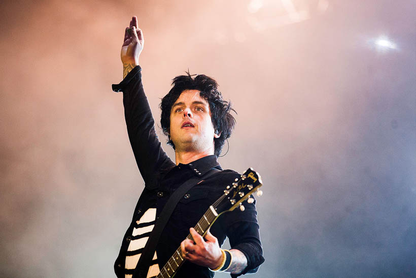 Green Day live op Rock Werchter Festival in België op 4 juli 2013