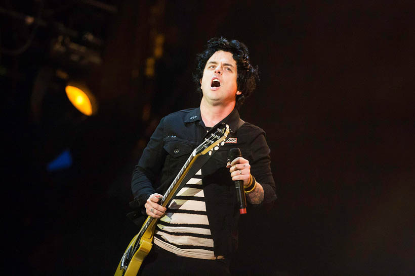 Green Day live op Rock Werchter Festival in België op 4 juli 2013