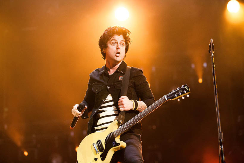 Green Day live op Rock Werchter Festival in België op 4 juli 2013