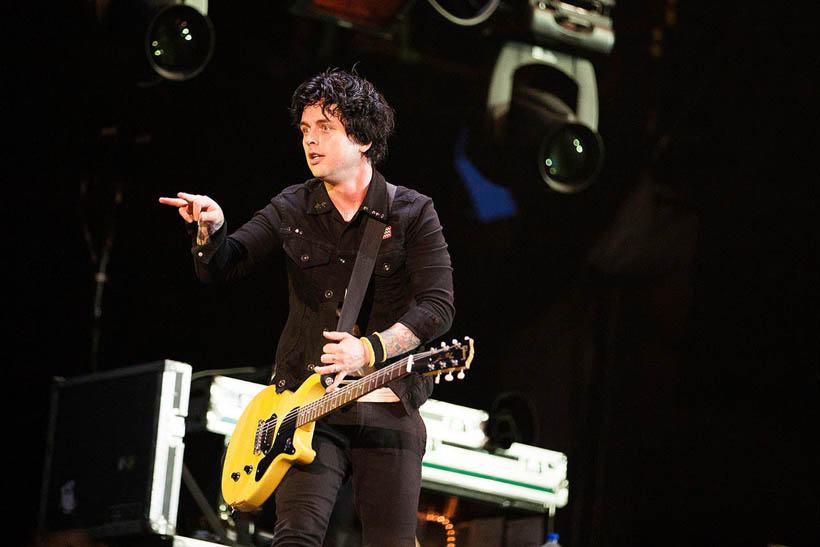 Green Day live op Rock Werchter Festival in België op 4 juli 2013