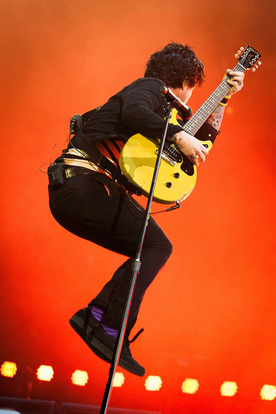 Green Day live op Rock Werchter Festival in België op 4 juli 2013