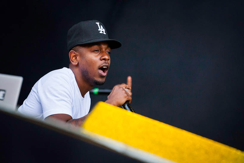 Kendrick Lamar live op Rock Werchter Festival in België op 6 juli 2013