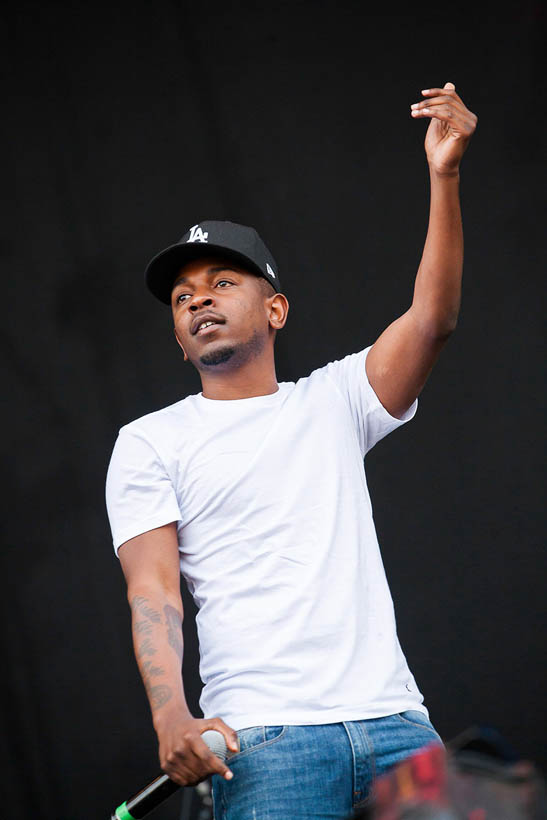 Kendrick Lamar live op Rock Werchter Festival in België op 6 juli 2013