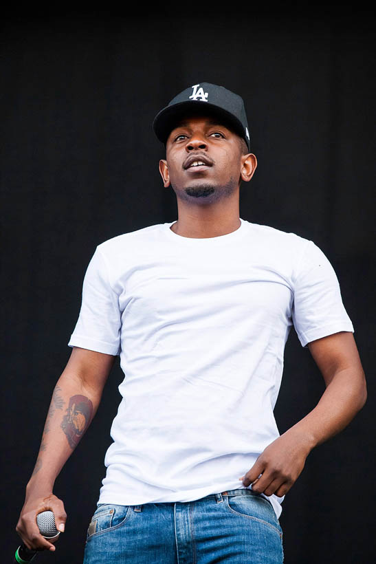 Kendrick Lamar live op Rock Werchter Festival in België op 6 juli 2013