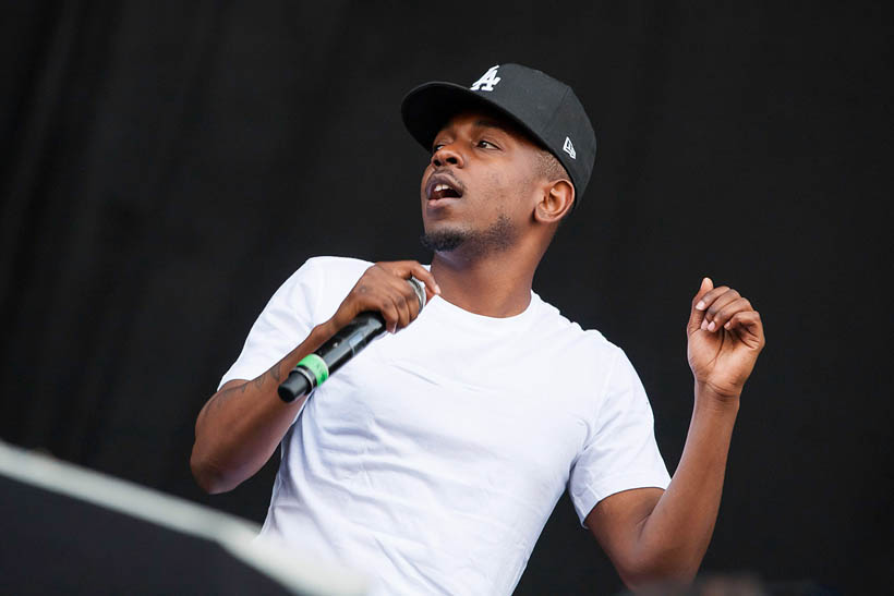 Kendrick Lamar live op Rock Werchter Festival in België op 6 juli 2013