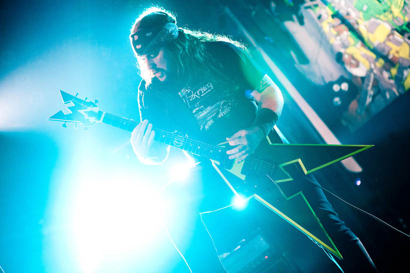 Municipal Waste live op Dour Festival in België op 13 juli 2012