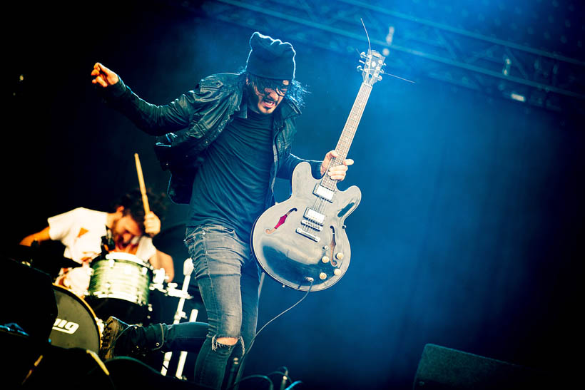 Reignwolf live op Rock Werchter Festival in België op 6 juli 2014