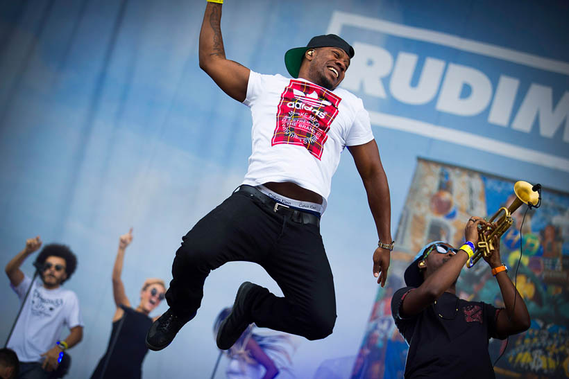 Rudimental live op Rock Werchter Festival in België op 6 juli 2014