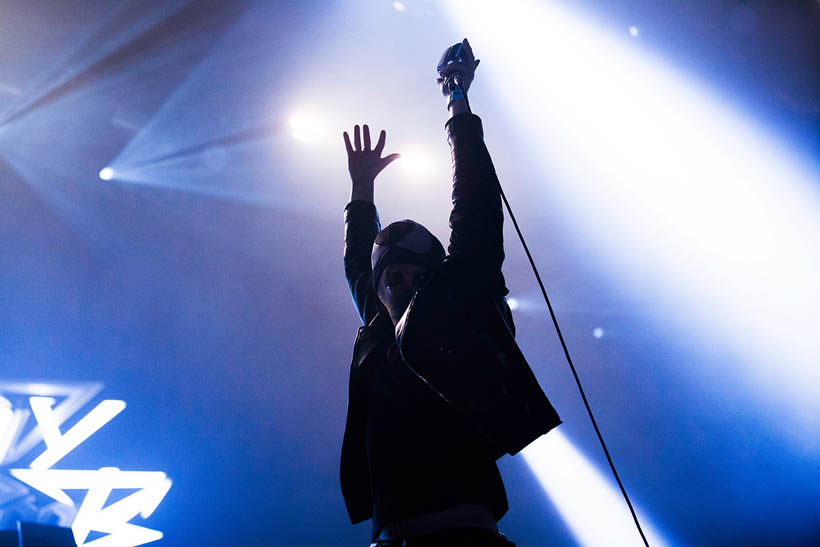 The Bloody Beetroots live op Rock Werchter Festival in België op 4 juli 2013