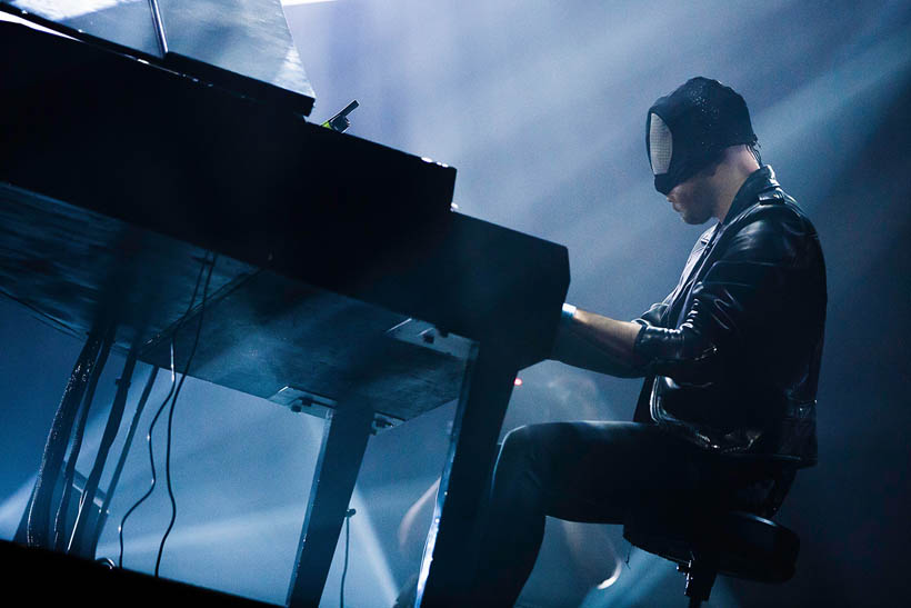 The Bloody Beetroots live op Rock Werchter Festival in België op 4 juli 2013