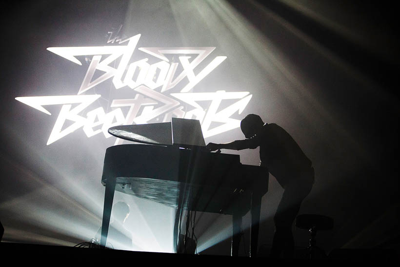 The Bloody Beetroots live at Rock Werchter Festival in Belgium on 4 July 2013