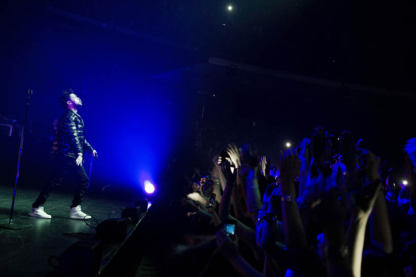 The Weeknd live in het Koninklijk Circus in Brussel, België op 14 maart 2013