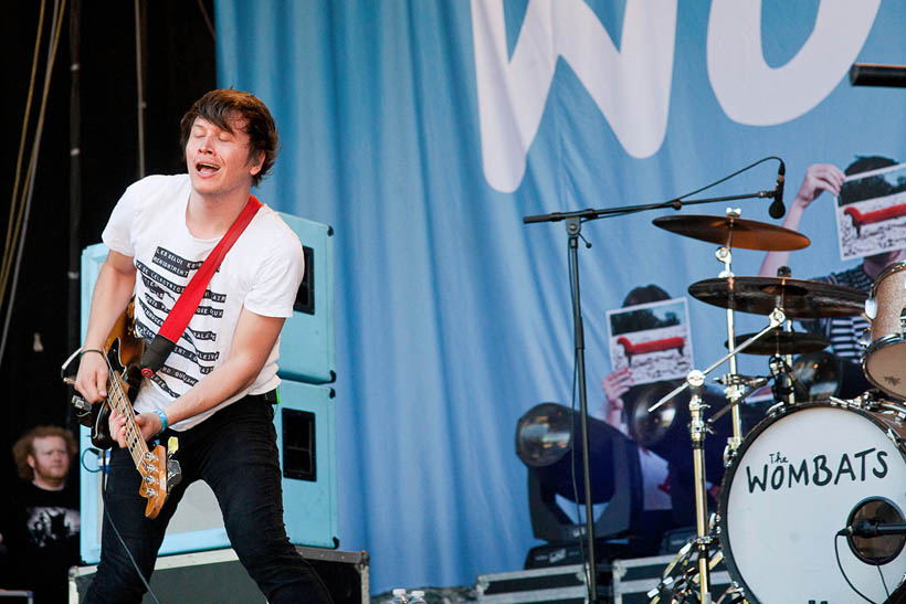 The Wombats liveop Rock-A-Field in Roeser, Luxemburg on 26 juni 2011