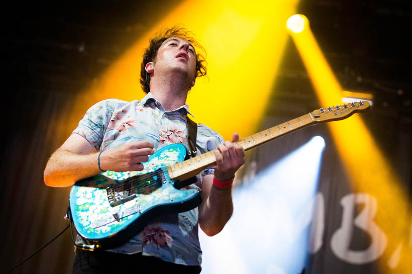 The Wombats live op Rock Werchter Festival in België op 3 juli 2014