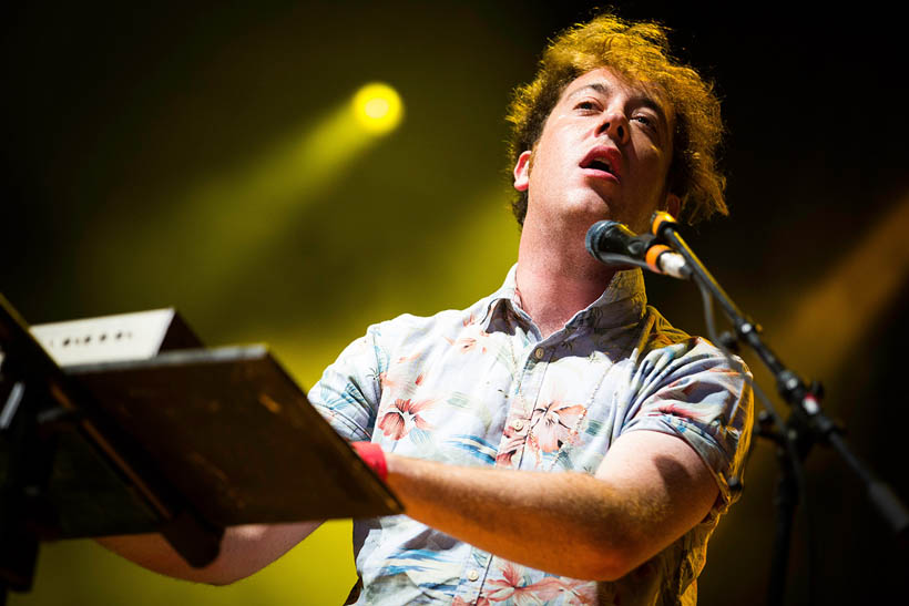 The Wombats live op Rock Werchter Festival in België op 3 juli 2014