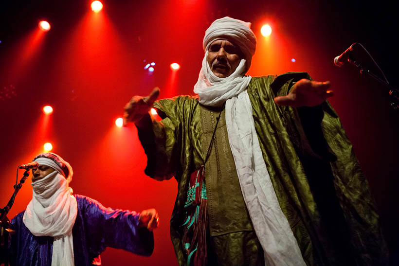 Tinariwen live in de Ancienne Belgique in Brussel, België op 19 oktober 2011