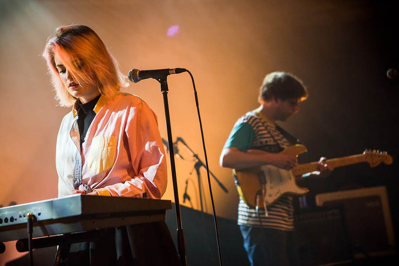 Jane Penny and David Carriere of TOPS performing at Les Nuits Botanique 2015.