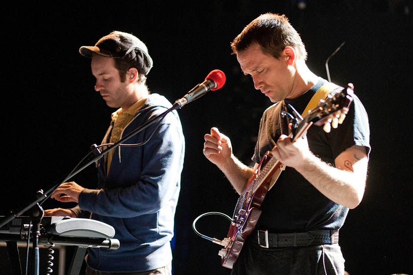 Xiu Xiu live in de Rotonde in de Botanique in Brussel, België op 17 april 2012