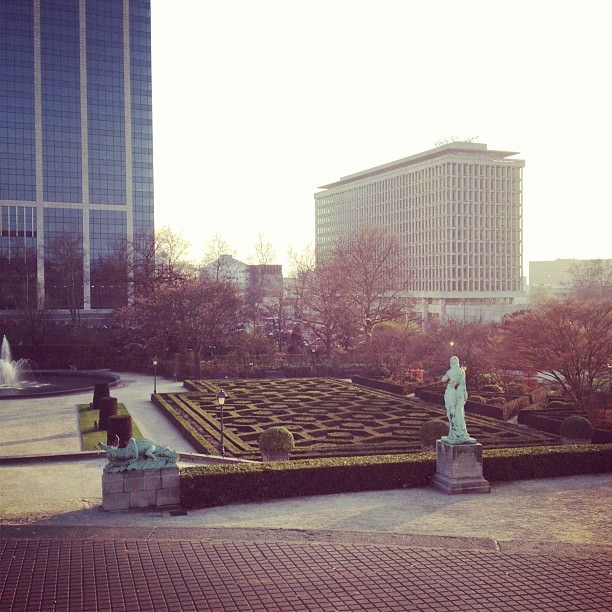 The park of the Botanique in Brussels.