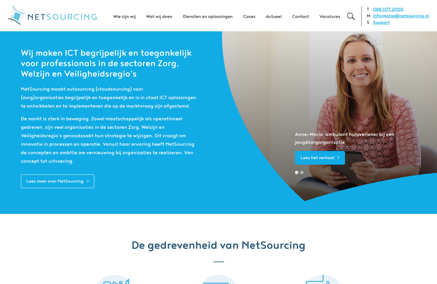 Homepage of Netsourcing.