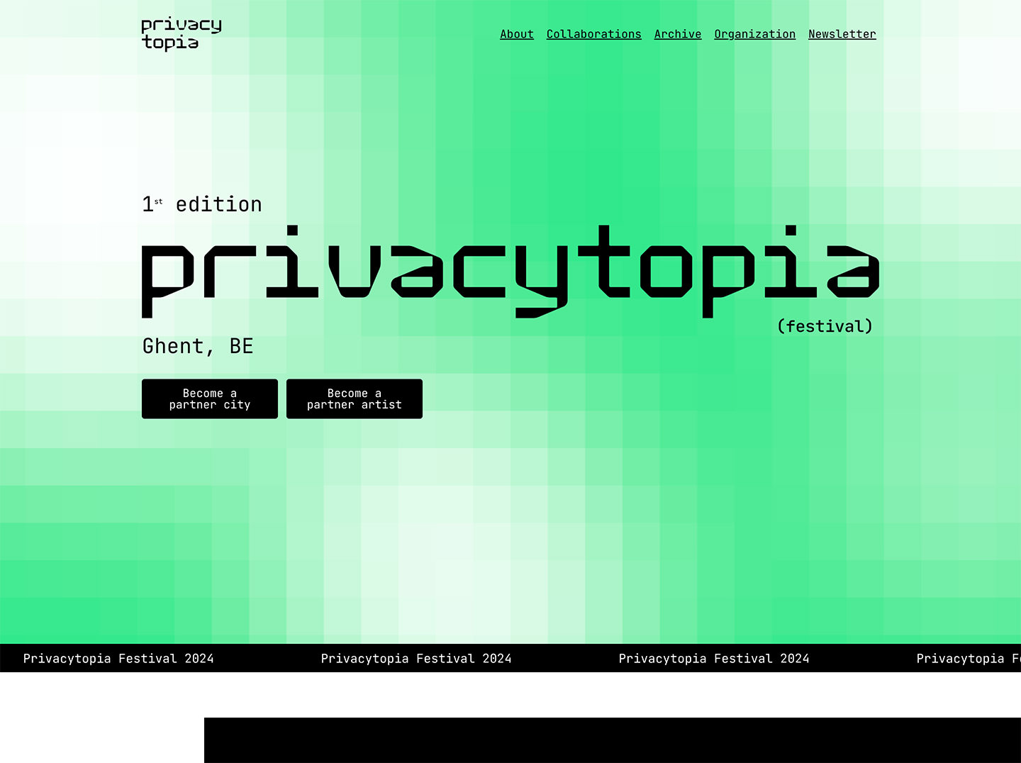 Privacytopia Festival - Development of Website